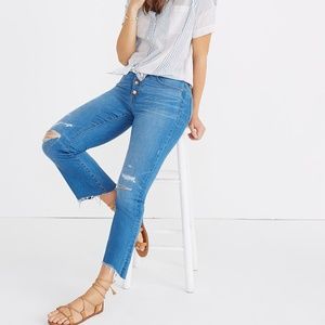 Madewell Cali Demi-Boot Jeans Button-Front 26 P
